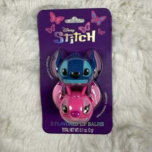 Disney Stitch & Angel 2-Pack Flavored Lip Balms Coconut & Strawberry